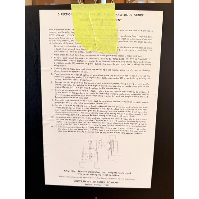 Brown Mid 20th Century George Nelson Lucite Grandfather Clock by Howard Miller Company For Sale - Image 8 of 14