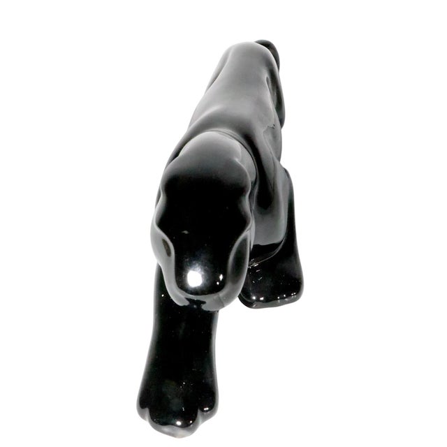 Haeger Mid Century Ceramic Black Panther by Haeger For Sale - Image 4 of 7