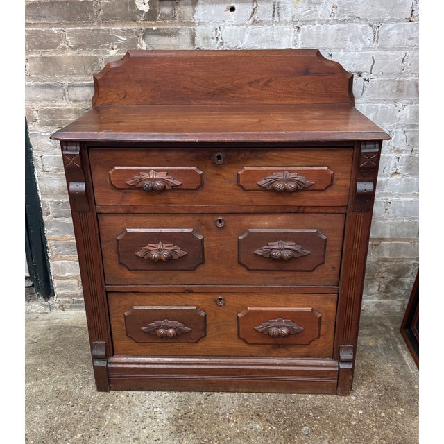 Victorian Antique Victorian Eastlake Commode For Sale - Image 3 of 11