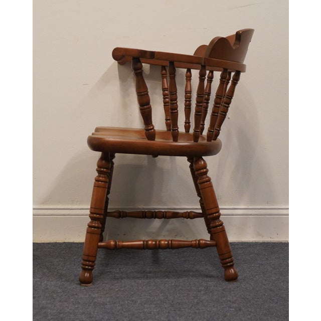 Tell City Solid Hard Rock Maple Colonial Pub Style Dining Arm Chair For Sale In Kansas City - Image 6 of 8