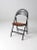 Art Deco Vintage Metal Folding Chair For Sale - Image 3 of 13