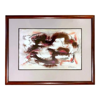 Norman Carton Original Painting Abstract Expressionist Mid-Century Modern Art New York Signed For Sale