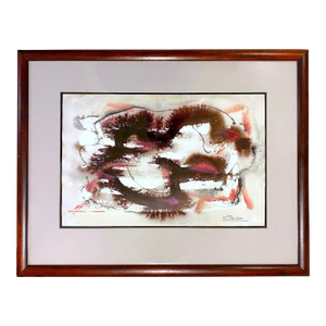 Norman Carton Original Painting Abstract Expressionist Mid-Century Modern Art New York Signed