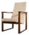 Vintage Lounge Chair with Square Frame and Off-White Diamond Pattern, 1950s For Sale