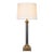 Late 20th Century Solid Brass Column Table Lamp For Sale