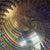 Signed Stefano Toso Murano Art Glass Swirl Centerpiece Bowl - Handblown Blue, Red and Aqua Spiral Bowl For Sale In Miami - Image 6 of 7