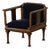 Danish Art Nouveau Armchair with Coal Bouclé Upholstery, 1920s For Sale