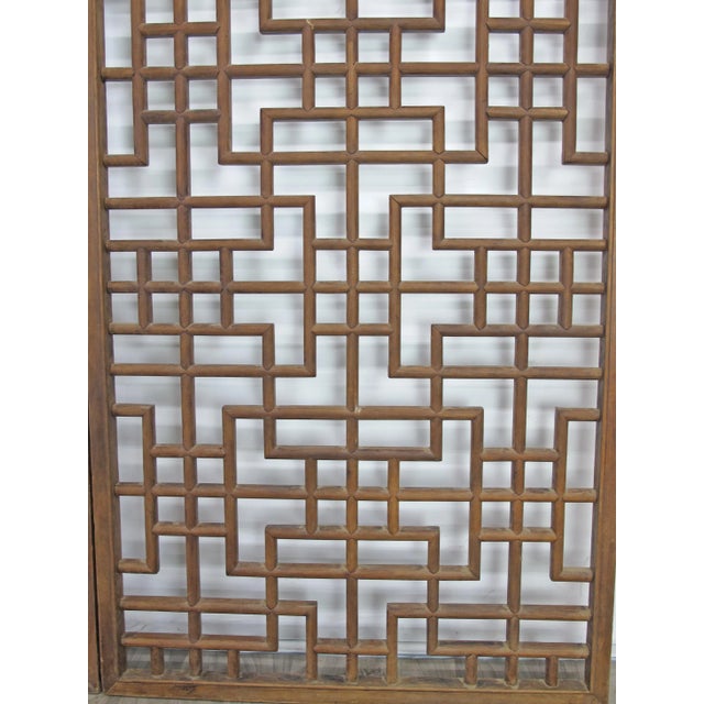 Lattice Antique Chinese Wood Screen Panel For Sale In Greensboro - Image 6 of 7