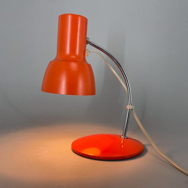 Metal Mid-Century Metal & Chrome Table Lamp, Czechoslovakia, 1970s For Sale - Image 7 of 10