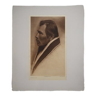 Edward S. Curtis "Snoqualmu Type" Photogravure on Gampi Tissue, 1913 — Cardozo Collection For Sale