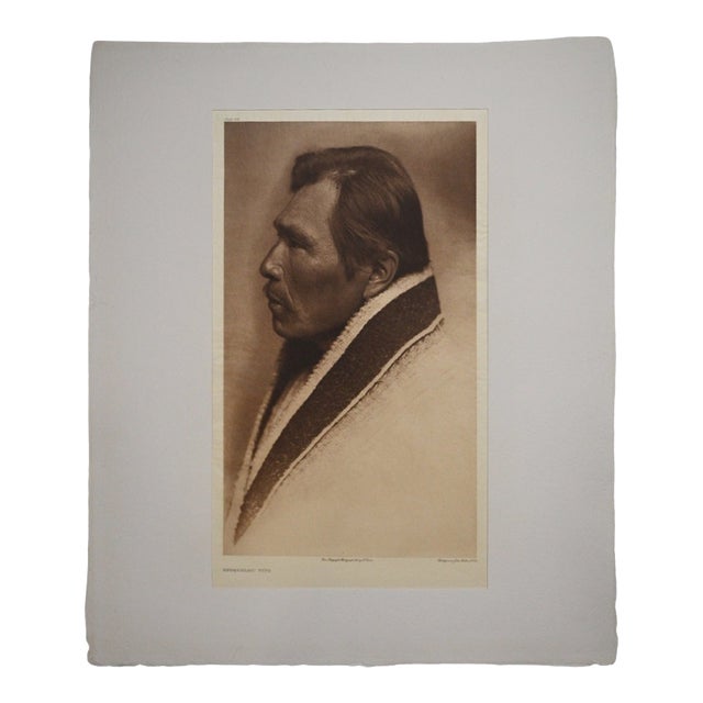 Edward S. Curtis "Snoqualmu Type" Photogravure on Gampi Tissue, 1913 — Cardozo Collection For Sale