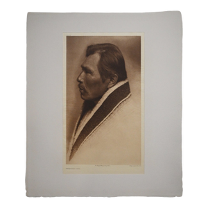 Edward S. Curtis "Snoqualmu Type" Photogravure on Gampi Tissue, 1913 — Cardozo Collection