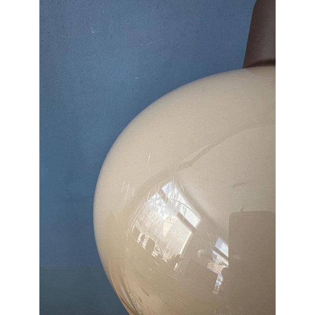 Vintage Beige Acrylic Glass Mushroom Pendant Lamp For Sale - Image 9 of 11