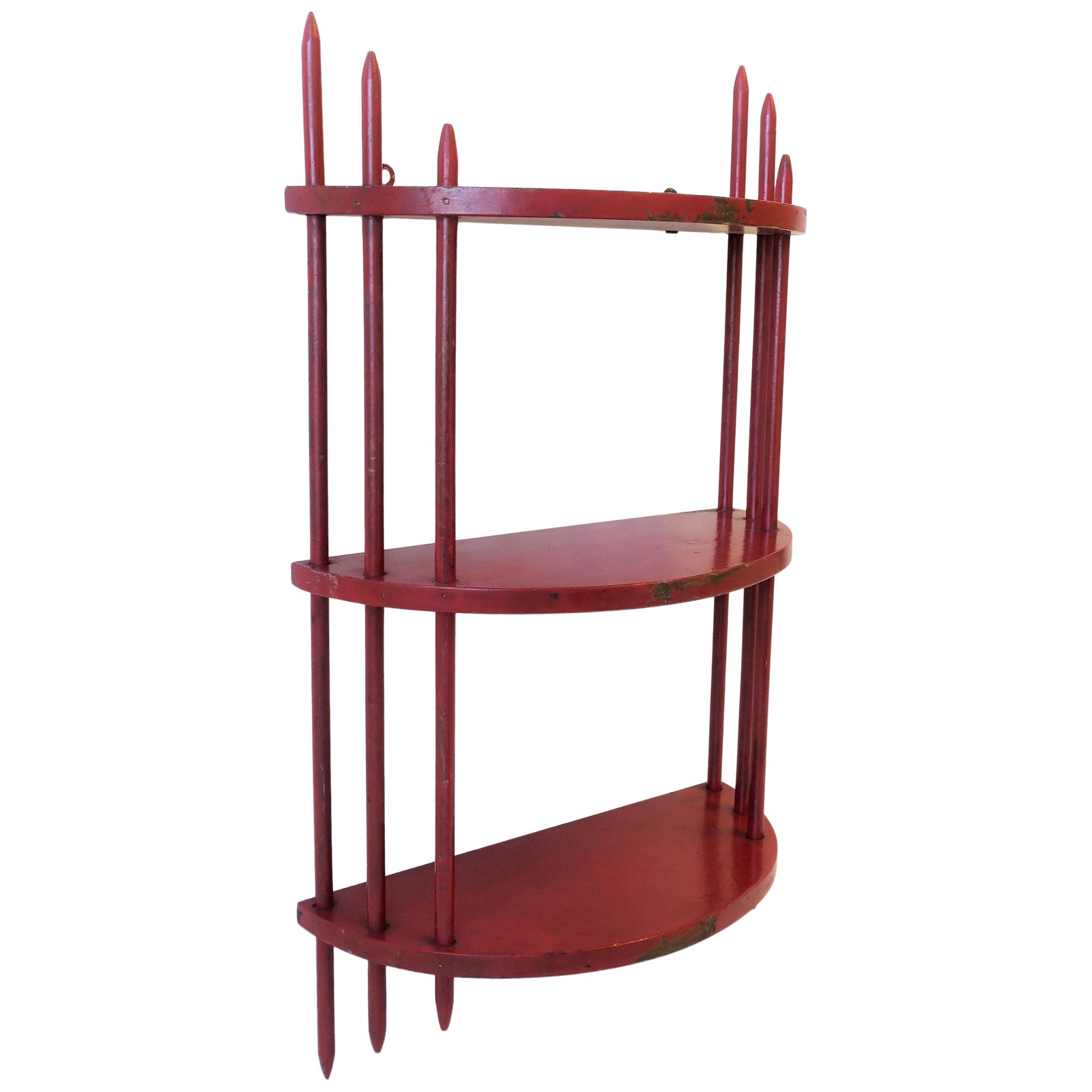 Red Art Deco Period Wall Shelf Chairish
