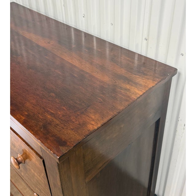 Brown Early 19th Century Flaming Birch and Cherry Sheraton Dresser For Sale - Image 8 of 12