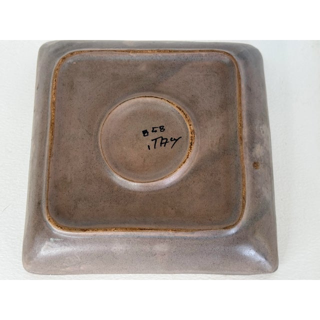 Vintage 1960s Aldo Londi Bitossi Multi-Color Square Ceramic Ashtray For Sale In Boston - Image 6 of 7