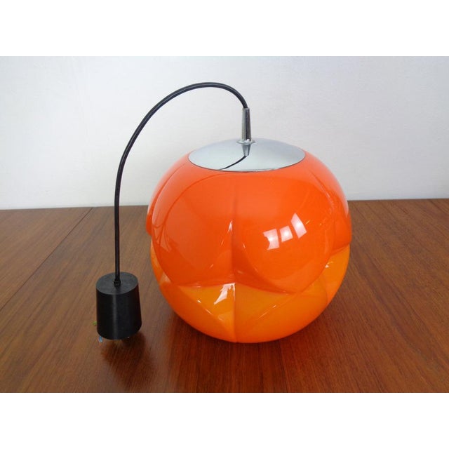 Orange Glass Ball Ceiling Lamp from Peill & Putzler, Germany, 1960s For Sale - Image 11 of 18