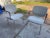 Vintage set of two arm side accent chairs made in Canada in good condition easy to clean good quality in the style of knoll.