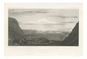 F.W. Egloffstein, Utah Landscape, Round Prairie & Timpanogos Valley, 1861, Print
