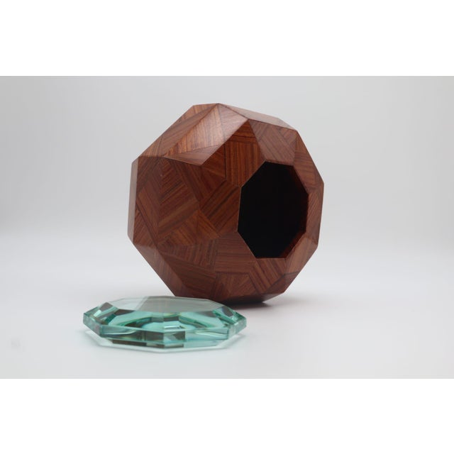 Box in Wood and Glass by Pietra Chiesa for Fontana Arte, 1940s, in Very Good conditions. Designed 1920 to 1949 I have...