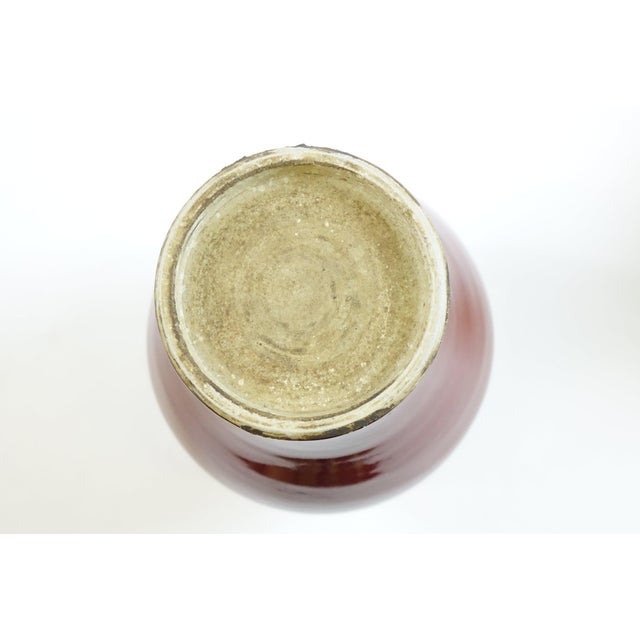 Chinese Antique Chinese Oxe Blood Porcelain Vases - A Pair For Sale - Image 3 of 4