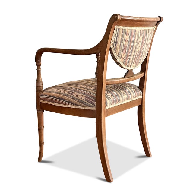 1970s Vintage Hepplewhite Shield Chair For Sale - Image 5 of 10