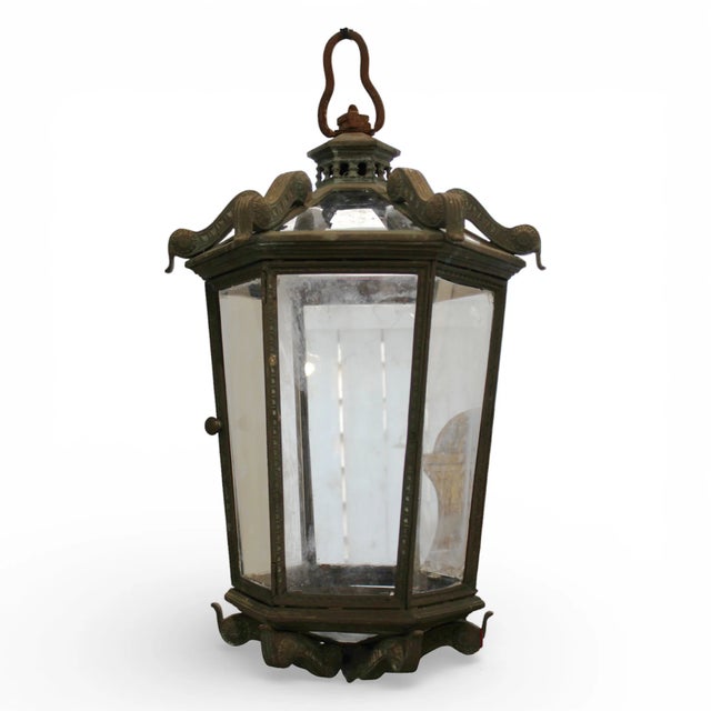 Italian 19th Century Italian Pair of Bronze Lanterns For Sale - Image 3 of 5