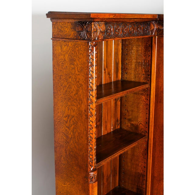 Antique Victorian Open Breakfront Bookcase, 1800s For Sale - Image 15 of 18
