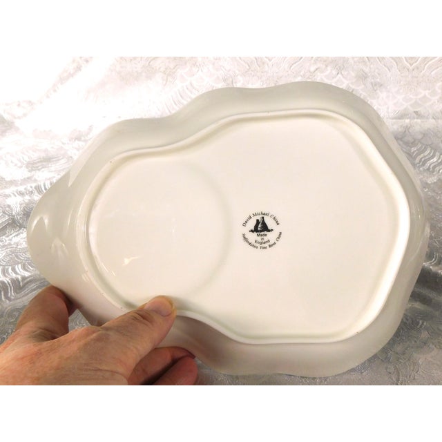 1980s David Michael China Set of a Teapot, Serving Tray and Covered Teacup For Sale - Image 11 of 12