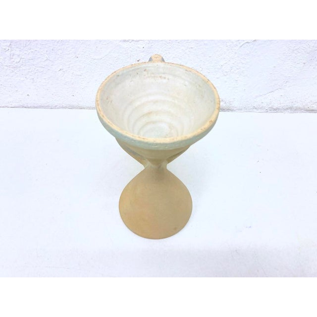 Postmodern Vintage Geometric Studio Ceramics Vase, 1980s For Sale - Image 3 of 8