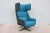 2010s Modern Axel Enthoven for BuzziSpace Blue BuzziMe Swivel Lounge Chair and Ottoman For Sale - Image 5 of 13