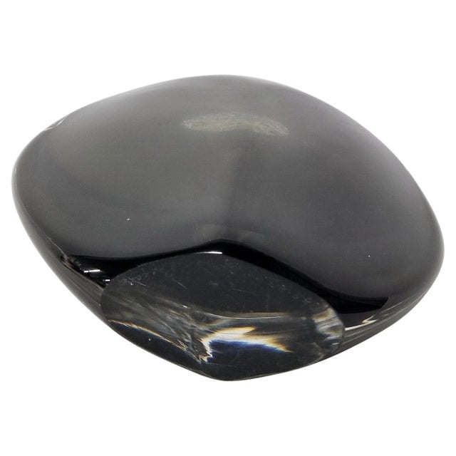 Orrefors Orrefors Sommerso Blown Glass Vase Grey and Clear By For Sale - Image 4 of 7