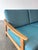 Wood 1960s Beechwood Mid Century Danish Modern 3 Seater Sofa Reupholstered in a Blue Chenille For Sale - Image 7 of 10
