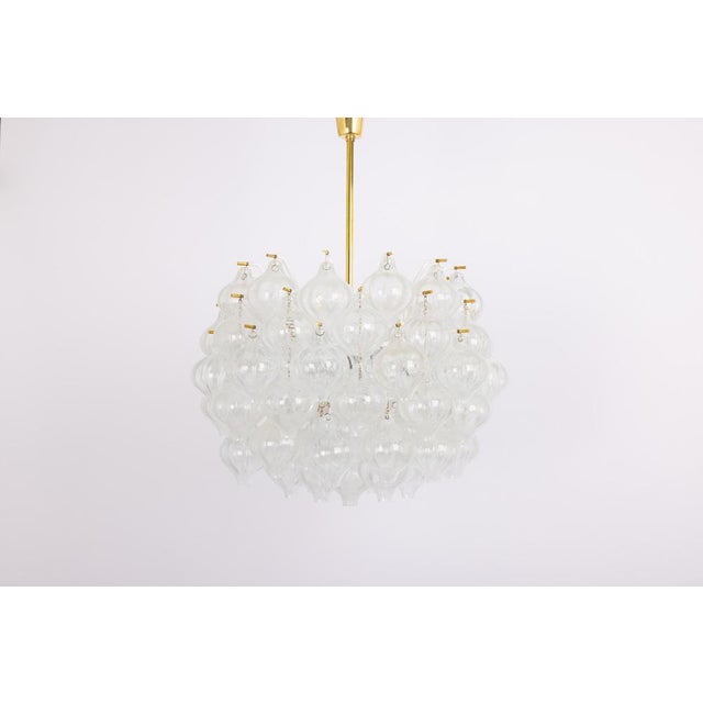 Kalmar Large Tulipan Glass Chandelier from Kalmar, Austria, 1960s For Sale - Image 4 of 16