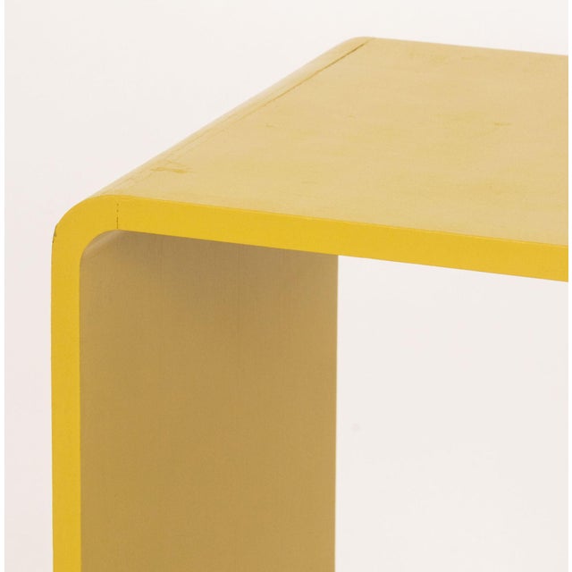 Martin Feinman for Winchendon Multiplex Modern Mustard Yellow Painted Wood Desk For Sale - Image 4 of 8