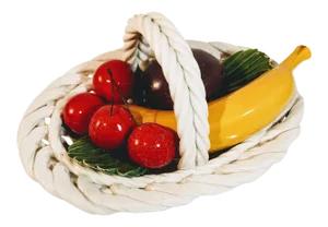 Vintage Italian Fruit Basket Porcelain