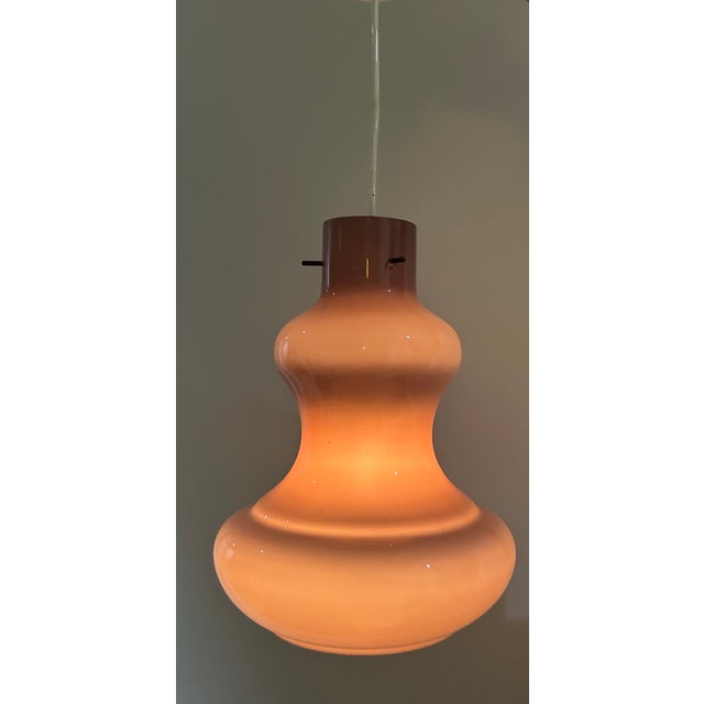 Vintage Glass Pendant Light, 1970s For Sale - Image 4 of 11