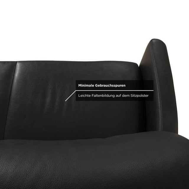 Animal Skin Fidamigo 3-Seater Sofa in Anthracite Leather from Leolux For Sale - Image 7 of 13