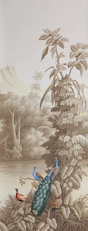 Panoramic Bresil Murals Hand Painted Scenic Wallpaper - 1 Panel