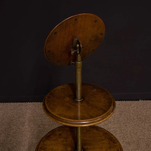 Antique Edwardian Walnut and Glass Shaving Stand For Sale - Image 12 of 18