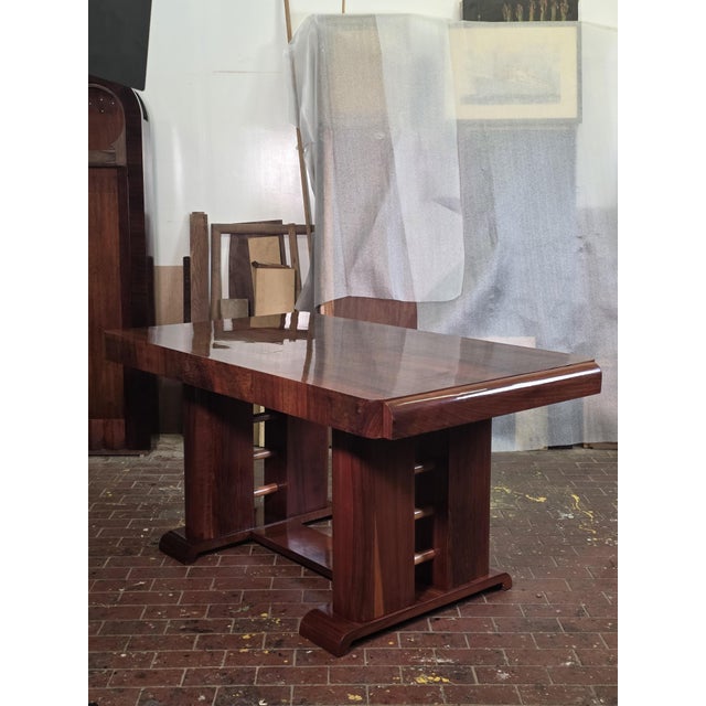 Art Deco Walnut Table, 1930s For Sale - Image 14 of 17