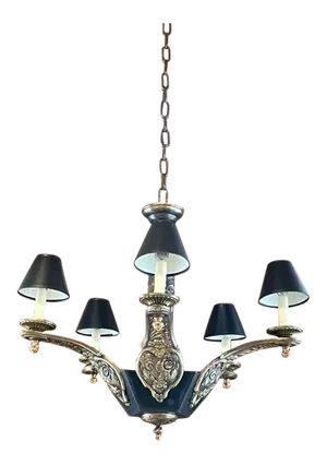 Vintage 1920s Art Deco French Chandelier