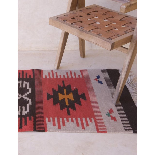 Farmhouse Vintage Czechoslovakia Kilim Rug - 4.6 X 2.2 Ft For Sale - Image 3 of 8