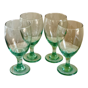 Libbey Green Goblets - Set of 4