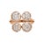 Statement Illusion Diamond Wedding Cocktail Ring in 18k Solid Rose Gold Size 4 For Sale - Image 4 of 6