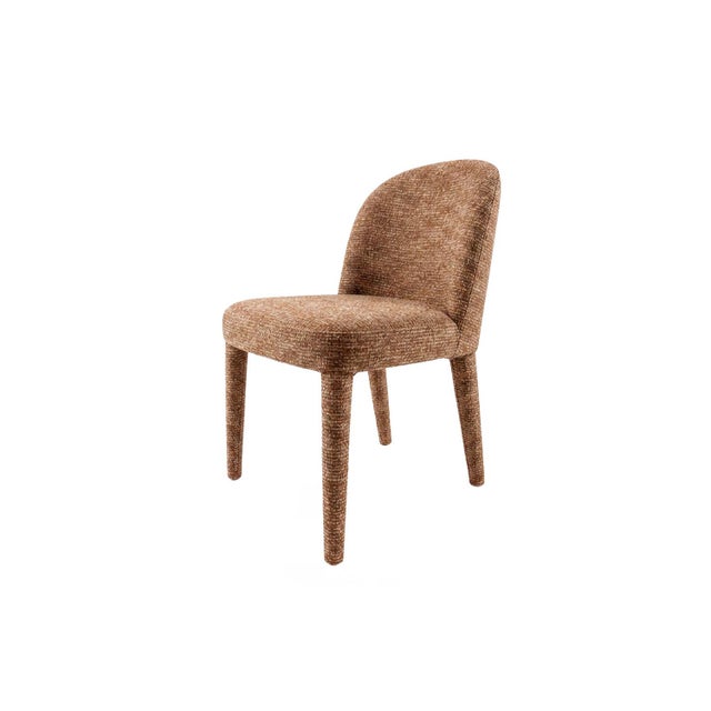 Dining Chair in Sand Chenille. Height 79 cm.Width 59 cm.Depth 57,5 cm.Seat height 46,5 cm. Handmade & Made to order in Spain.