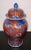 Transitional Bungalow 5 Transitional Blue and Cinnabar Samantha Temple Jar For Sale - Image 3 of 6