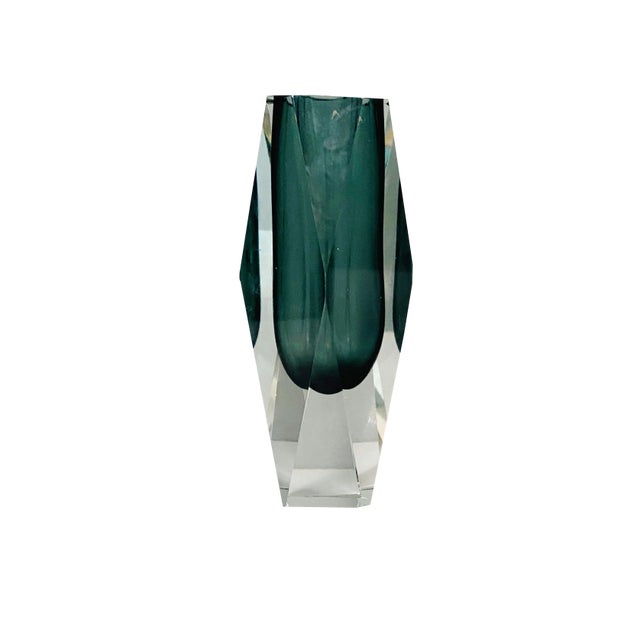 Mid-Century Modern Italian Gray Murano Glass Vase, 1970s For Sale