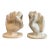 Pair of Vintage 1977 Nancy Funk White Ceramic Wall Mounted Hands - Signed For Sale