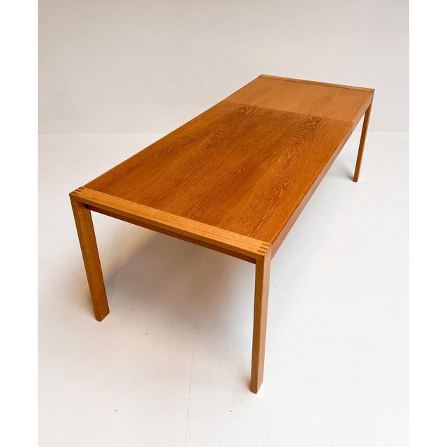 Extendable solid wood table by Gudme Mobelfabrik from the 1970s. The table is 138 cm long when retracted and 198 cm long...